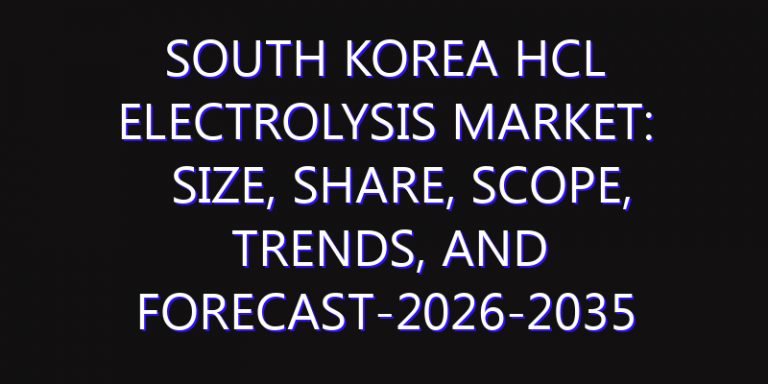 South Korea HCl Electrolysis Market: Size, Share, Scope, Trends, and Forecast-2026-2035