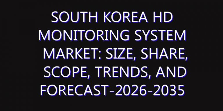 South Korea HD Monitoring System Market: Size, Share, Scope, Trends, and Forecast-2026-2035