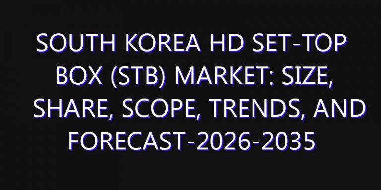 South Korea HD SET-TOP BOX (STB) Market: Size, Share, Scope, Trends, and Forecast-2026-2035