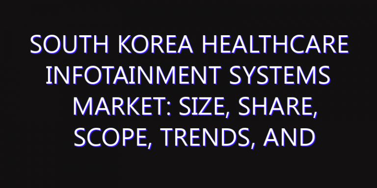 South Korea Healthcare Infotainment Systems Market: Size, Share, Scope, Trends, and Forecast-2026-2035