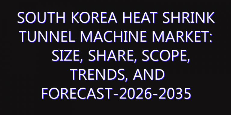 South Korea Heat Shrink Tunnel Machine Market: Size, Share, Scope, Trends, and Forecast-2026-2035