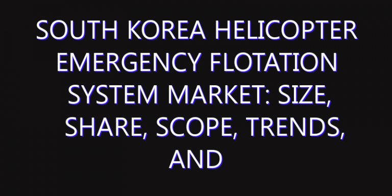 South Korea Helicopter Emergency Flotation System Market: Size, Share, Scope, Trends, and Forecast-2026-2035