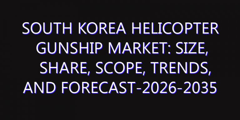 South Korea Helicopter Gunship Market: Size, Share, Scope, Trends, and Forecast-2026-2035