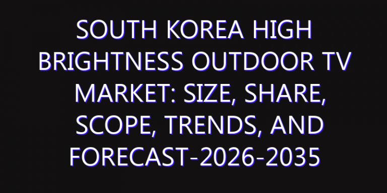 South Korea High Brightness Outdoor TV Market: Size, Share, Scope, Trends, and Forecast-2026-2035