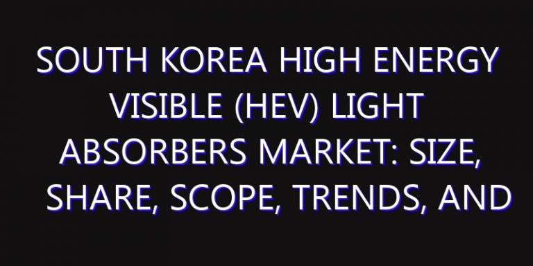 South Korea High Energy Visible (HEV) Light Absorbers Market: Size, Share, Scope, Trends, and Forecast-2026-2035