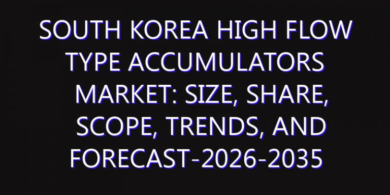 South Korea High Flow Type Accumulators Market: Size, Share, Scope, Trends, and Forecast-2026-2035