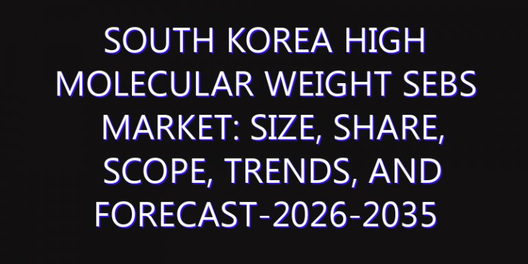 South Korea High Molecular Weight SEBS Market: Size, Share, Scope, Trends, and Forecast-2026-2035