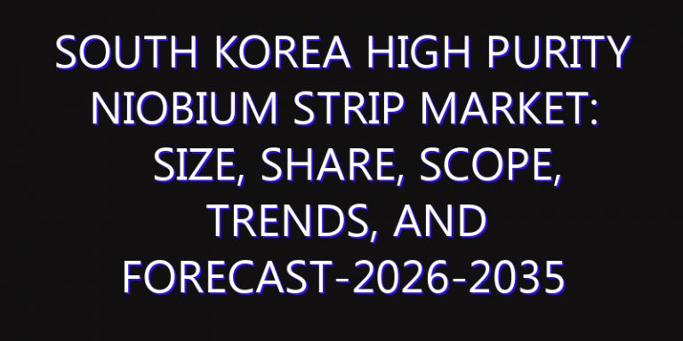 South Korea High Purity Niobium Strip Market: Size, Share, Scope, Trends, and Forecast-2026-2035