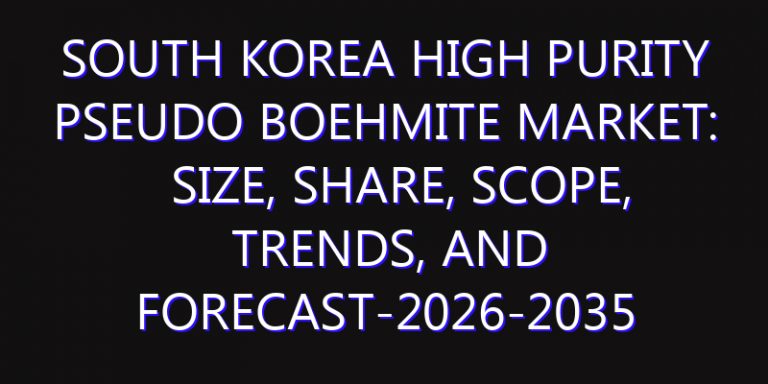 South Korea High Purity Pseudo Boehmite Market: Size, Share, Scope, Trends, and Forecast-2026-2035