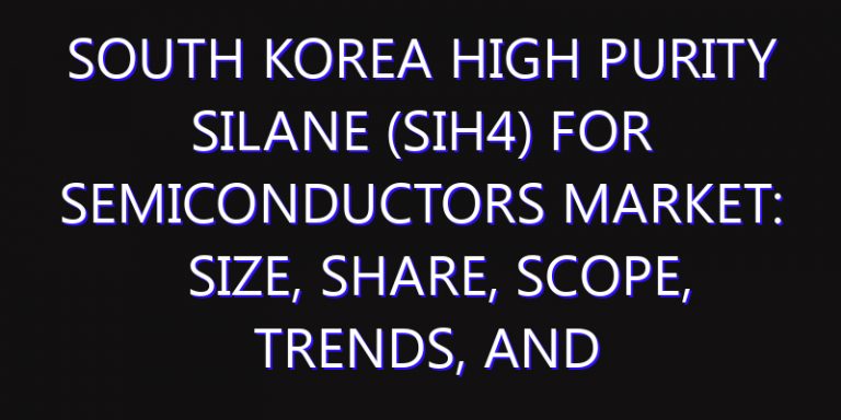 South Korea High Purity Silane (SiH4) for Semiconductors Market: Size, Share, Scope, Trends, and Forecast-2026-2035