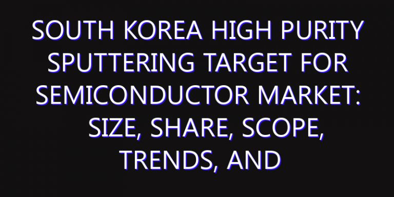 South Korea High Purity Sputtering Target for Semiconductor Market: Size, Share, Scope, Trends, and Forecast-2026-2035