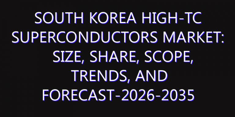 South Korea High-TC Superconductors Market: Size, Share, Scope, Trends, and Forecast-2026-2035