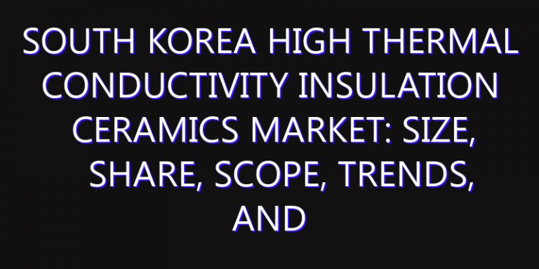 South Korea High Thermal Conductivity Insulation Ceramics Market: Size, Share, Scope, Trends, and Forecast-2026-2035