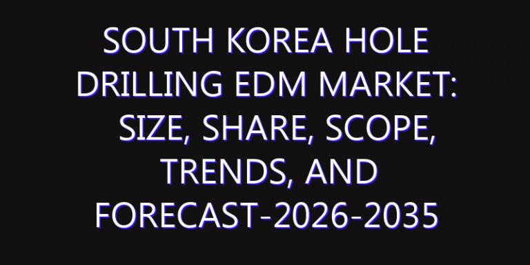South Korea Hole Drilling EDM Market: Size, Share, Scope, Trends, and Forecast-2026-2035