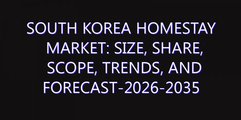 South Korea Homestay Market: Size, Share, Scope, Trends, and Forecast-2026-2035
