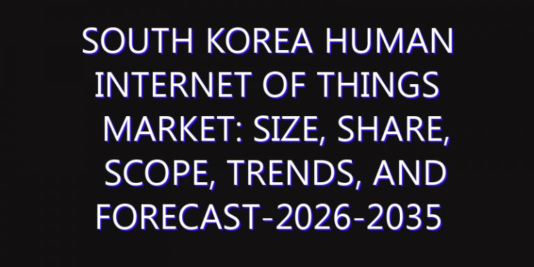 South Korea Human Internet of Things Market: Size, Share, Scope, Trends, and Forecast-2026-2035