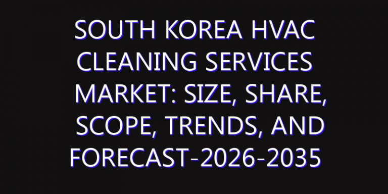 South Korea HVAC Cleaning Services Market: Size, Share, Scope, Trends, and Forecast-2026-2035