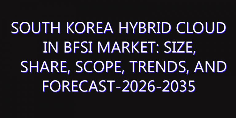 South Korea Hybrid Cloud in BFSI Market: Size, Share, Scope, Trends, and Forecast-2026-2035