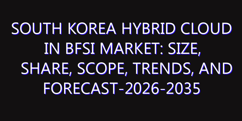 South Korea Hybrid Cloud in BFSI Market: Size, Share, Scope, Trends, and Forecast-2026-2035