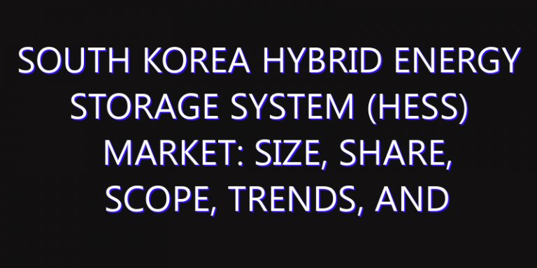 South Korea Hybrid Energy Storage System (HESS) Market: Size, Share, Scope, Trends, and Forecast-2026-2035