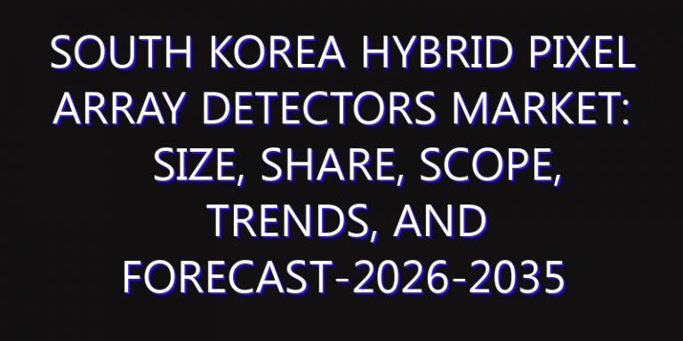 South Korea Hybrid Pixel Array Detectors Market: Size, Share, Scope, Trends, and Forecast-2026-2035
