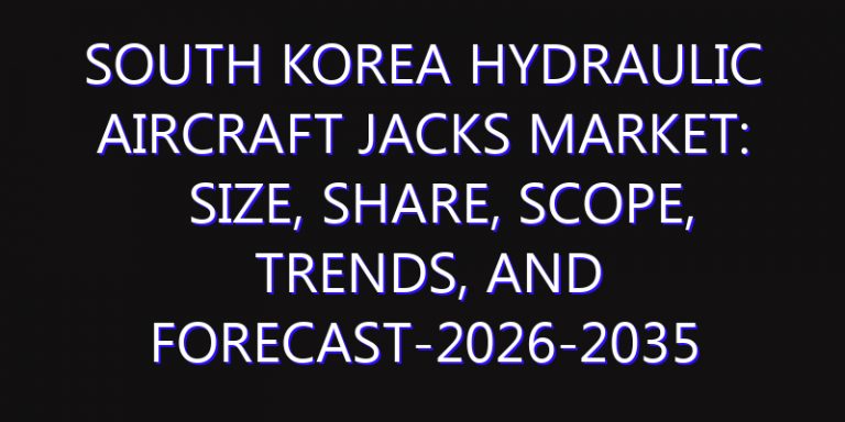 South Korea Hydraulic Aircraft Jacks Market: Size, Share, Scope, Trends, and Forecast-2026-2035