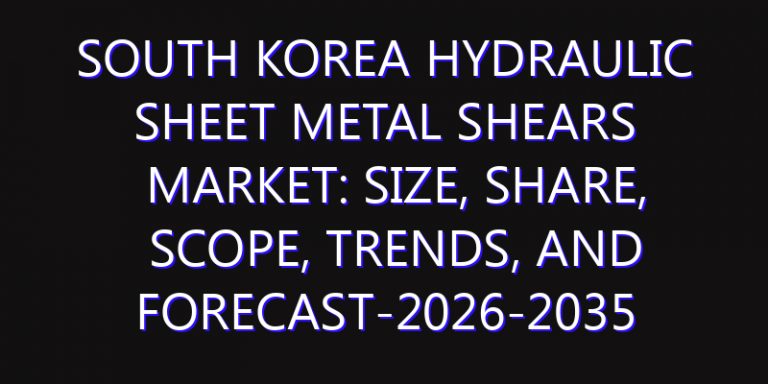 South Korea Hydraulic Sheet Metal Shears Market: Size, Share, Scope, Trends, and Forecast-2026-2035
