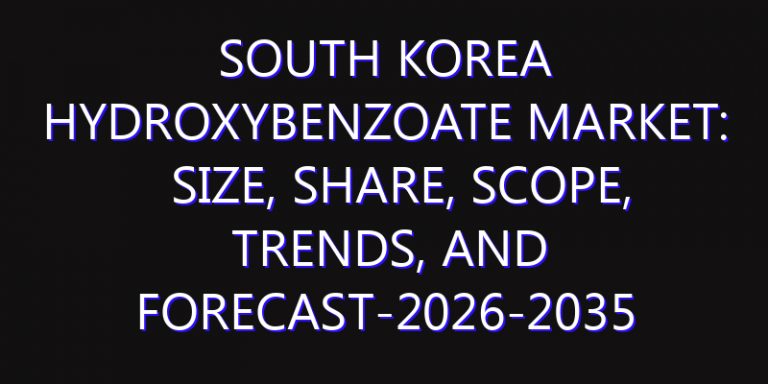 South Korea Hydroxybenzoate Market: Size, Share, Scope, Trends, and Forecast-2026-2035