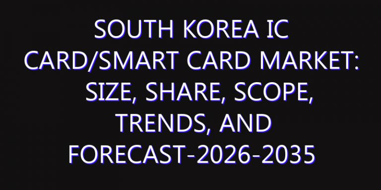 South Korea IC Card/Smart Card Market: Size, Share, Scope, Trends, and Forecast-2026-2035