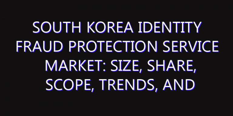 South Korea Identity Fraud Protection Service Market: Size, Share, Scope, Trends, and Forecast-2026-2035