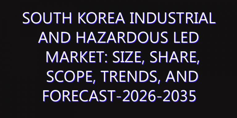 South Korea Industrial and Hazardous LED Market: Size, Share, Scope, Trends, and Forecast-2026-2035