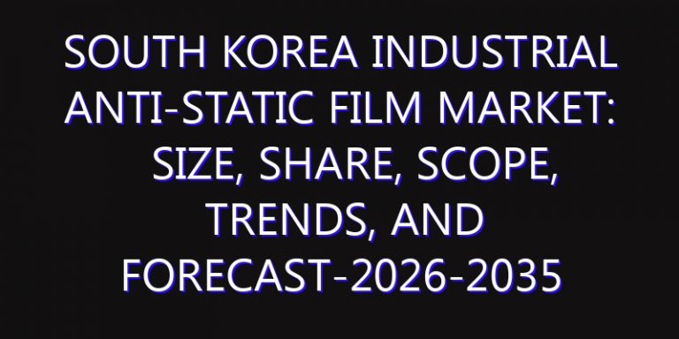 South Korea Industrial Anti-Static Film Market: Size, Share, Scope, Trends, and Forecast-2026-2035