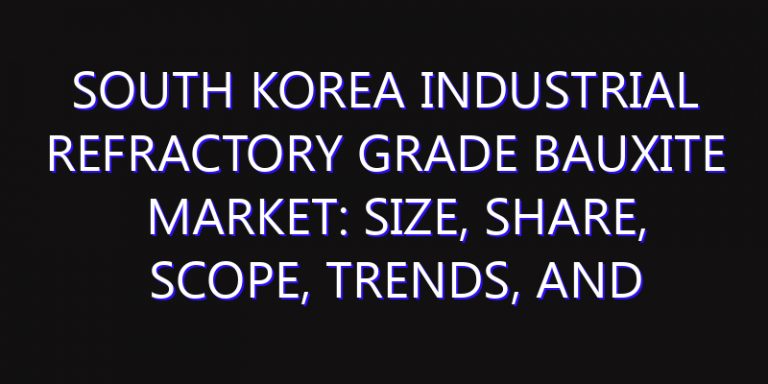 South Korea Industrial Refractory Grade Bauxite Market: Size, Share, Scope, Trends, and Forecast-2026-2035