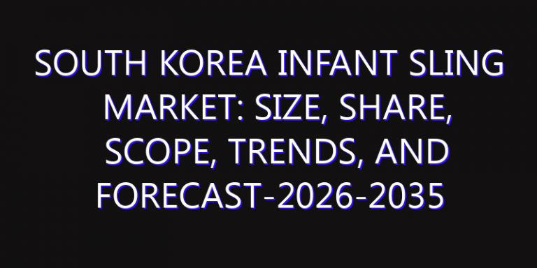 South Korea Infant Sling Market: Size, Share, Scope, Trends, and Forecast-2026-2035