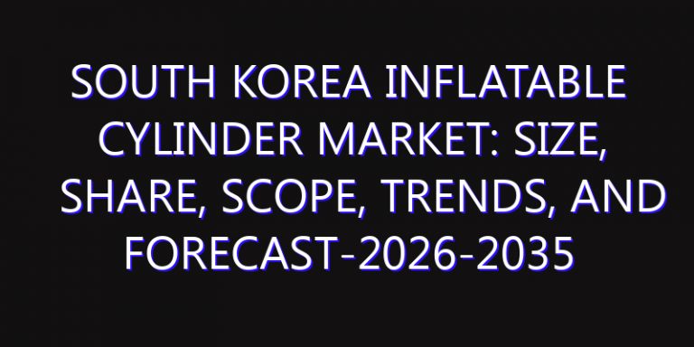 South Korea Inflatable Cylinder Market: Size, Share, Scope, Trends, and Forecast-2026-2035