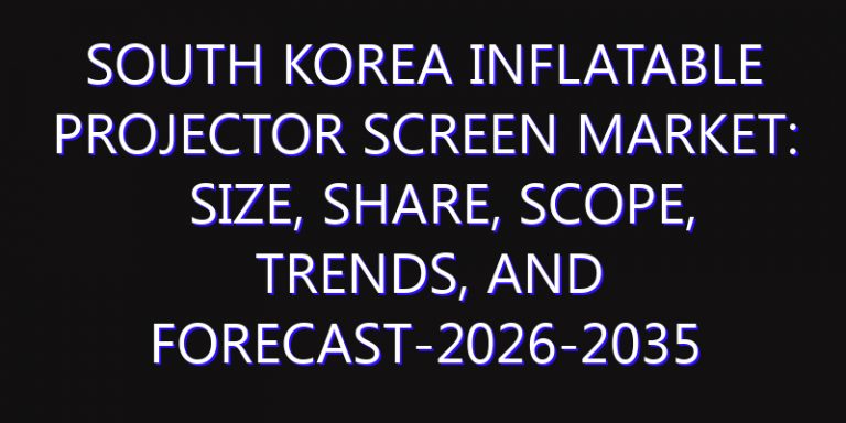 South Korea Inflatable Projector Screen Market: Size, Share, Scope, Trends, and Forecast-2026-2035