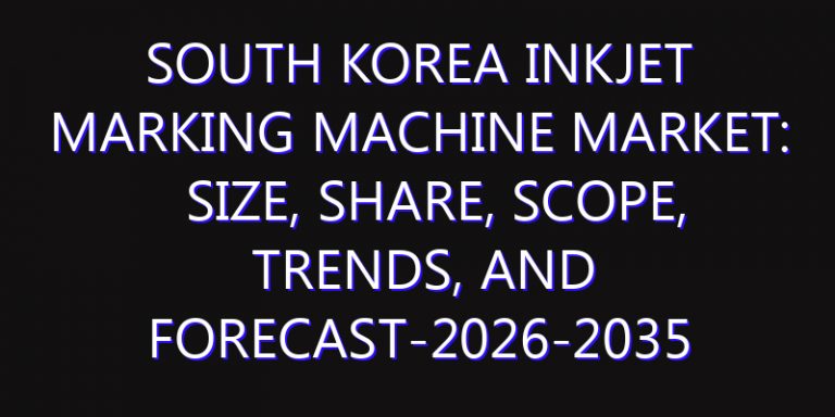 South Korea Inkjet Marking Machine Market: Size, Share, Scope, Trends, and Forecast-2026-2035