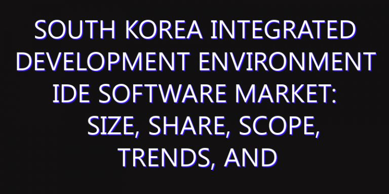 South Korea Integrated Development Environment IDE Software Market: Size, Share, Scope, Trends, and Forecast-2026-2035