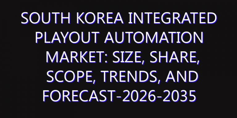 South Korea Integrated Playout Automation Market: Size, Share, Scope, Trends, and Forecast-2026-2035