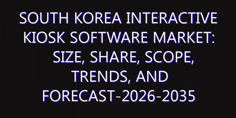 South Korea Interactive Kiosk Software Market: Size, Share, Scope, Trends, and Forecast-2026-2035