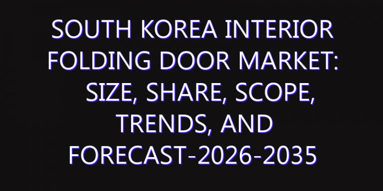 South Korea Interior Folding Door Market: Size, Share, Scope, Trends, and Forecast-2026-2035