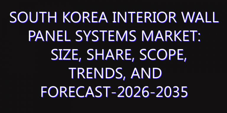 South Korea Interior Wall Panel Systems Market: Size, Share, Scope, Trends, and Forecast-2026-2035