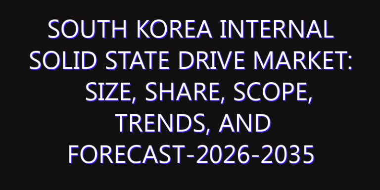 South Korea Internal Solid State Drive Market: Size, Share, Scope, Trends, and Forecast-2026-2035