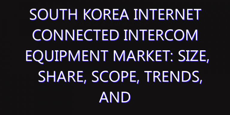 South Korea Internet Connected Intercom Equipment Market: Size, Share, Scope, Trends, and Forecast-2026-2035