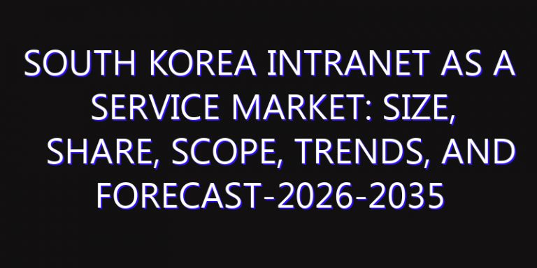 South Korea Intranet as a Service Market: Size, Share, Scope, Trends, and Forecast-2026-2035
