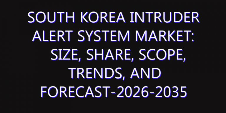 South Korea Intruder Alert System Market: Size, Share, Scope, Trends, and Forecast-2026-2035