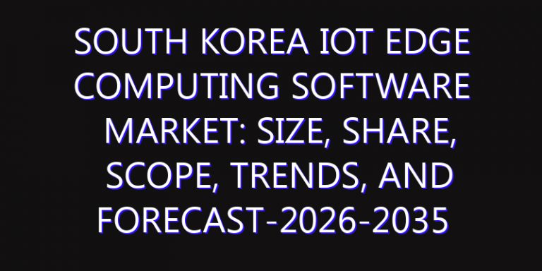 South Korea IoT Edge Computing Software Market: Size, Share, Scope, Trends, and Forecast-2026-2035
