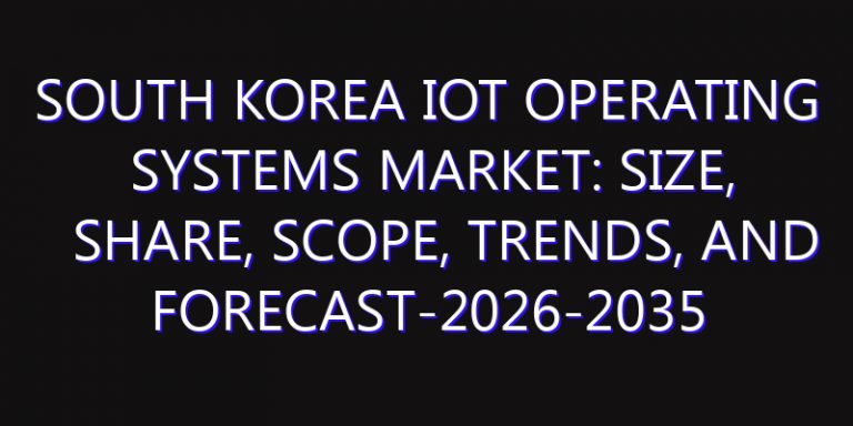 South Korea IoT Operating Systems Market: Size, Share, Scope, Trends, and Forecast-2026-2035
