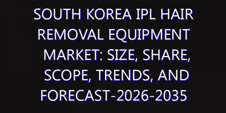 South Korea IPL Hair Removal Equipment Market: Size, Share, Scope, Trends, and Forecast-2026-2035