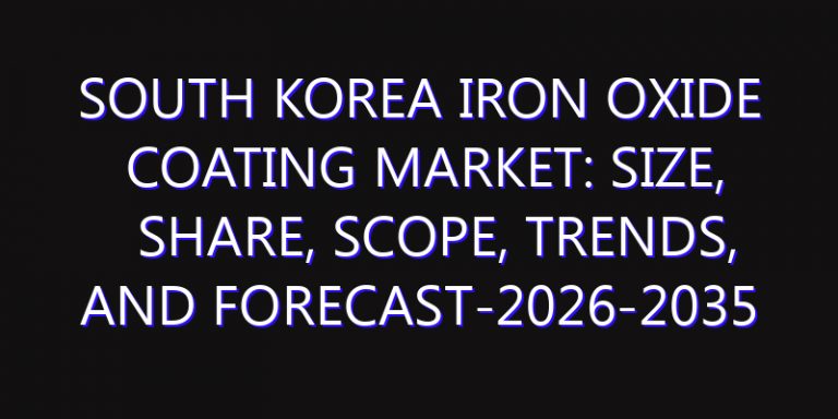 South Korea Iron Oxide Coating Market: Size, Share, Scope, Trends, and Forecast-2026-2035